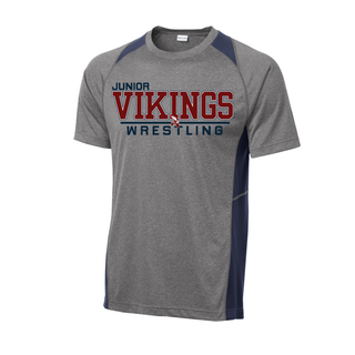 Jr. Vikings Wrestling Club Heather Colorblock Contender Tee V1