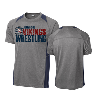 Jr. Vikings Wrestling Club Heather Colorblock Contender Tee V2