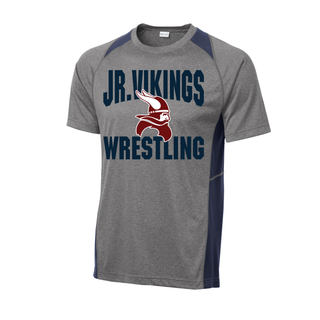 Jr. Vikings Wrestling Club Heather Colorblock Contender Tee V4