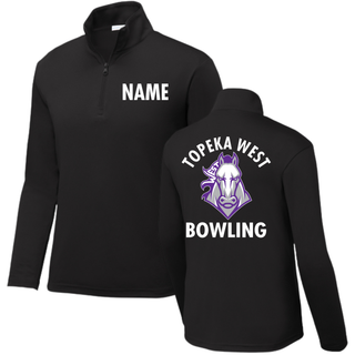 Topeka West Bowling Dri-Fit PosiCharge 1/4-Zip Pullover (Black)