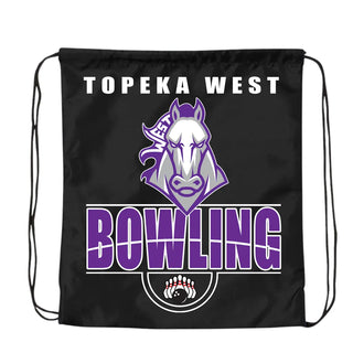 Topeka West Bowling Everyday Drawstring Bag (Black)