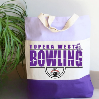 Tri Color Topeka West Chargers Bowling Tote Bag