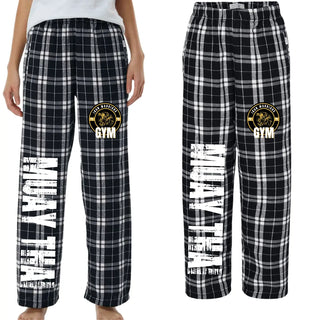 Iron Warriors Gym Muay Thai Flannel Pants Black/ White