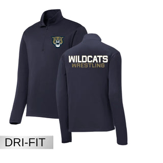 Dri-Fit PosiCharge 1/4-Zip Pullover Wildcats Wrestling V2 (Navy)