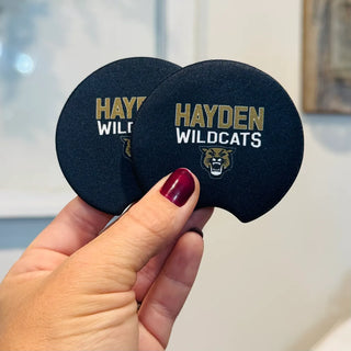 Hayden Wildcats Car Coaster Set (Navy)