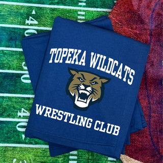 Topeka Wildcats Wrestling Club Stadium Blanket (Navy)