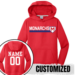 Monarchs Baseball V1 Performance Fleece Pullover Hoodie