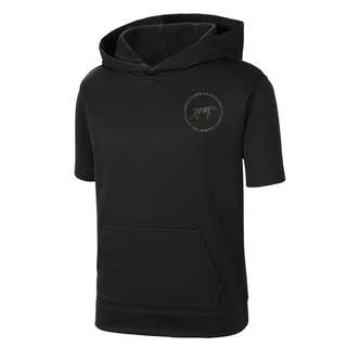 Birddogs Fleece Short Sleeve Hooded Pullover (Black) V1