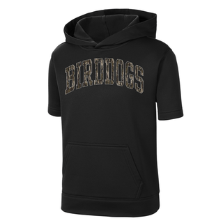 Birddogs Fleece Short Sleeve Hooded Pullover (Black) V5