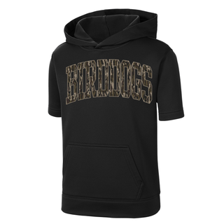 Birddogs Fleece Short Sleeve Hooded Pullover (Black) V7