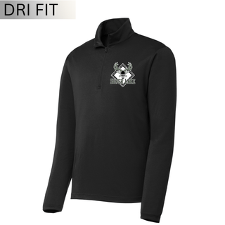 Bucks Baseball Black Dri Fit PosiCharge Quarter Zip Pullover V2