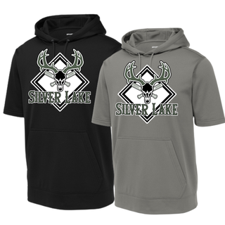 Bucks Baseball Fleece Short Sleeve Hooded Pullover Option 2