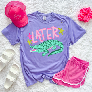 Lator Gator Front Only Violet Tee