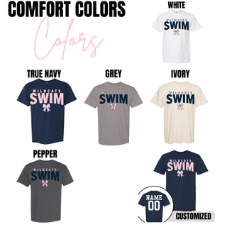Topeka Hayden Wildcats Swim Girly Pink Bow