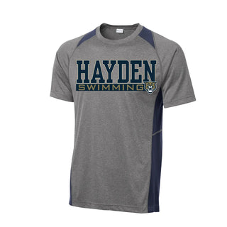 Hayden Swimming Colorblock Contender Tee (Vintage Heather/ True Navy)
