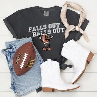 Falls Out Balls Out Football Pepper Tee