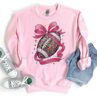 Add Some Sparkle Football Bow Top