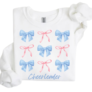 Blue Cheerleader & Bows Top