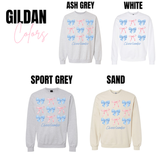 Blue Cheerleader & Bows Top