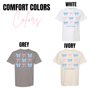 Blue Cheerleader & Bows Top