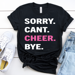 Sorry Cant Cheer Bye Pink Top V2