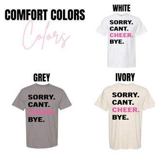 Sorry Cant Cheer Bye Pink Top V1