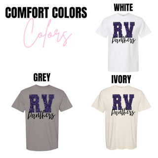 Royal Valley Faux Glitter RV Panthers Top
