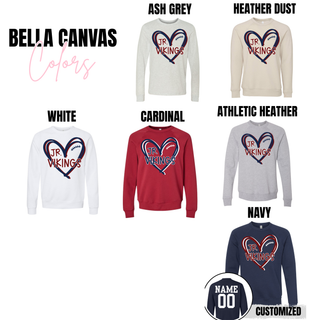 Jr. Vikings Double Heart Football Top