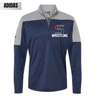 Seaman Vikings Wrestling Adidas - Lightweight Quarter-Zip Pullover Navy Grey V1