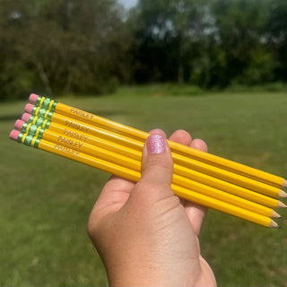 Personalized Name Pencils – Custom Laser Engraved #2 Pencils