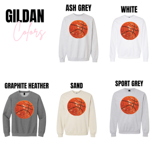 Trending Faux Yarn Sequins Basketball Top