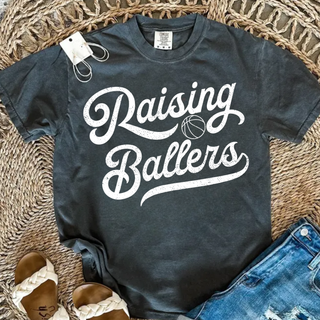 Raising Ballers Distressed Basketball Top