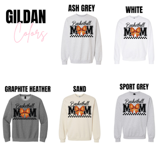 Distressed Basketball Bow Mom Top