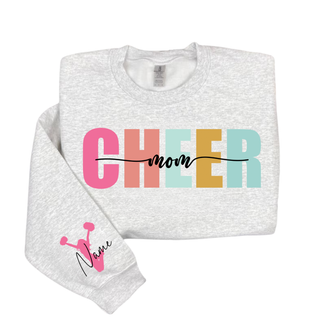 Custom Cheer Mom Color Pop Crewneck Sweatshirt