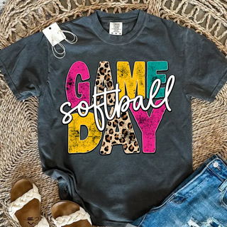 Softball Game Day Comfort Colors Top