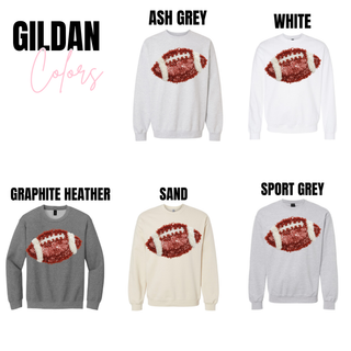 Faux Sequin Yarn Football Top