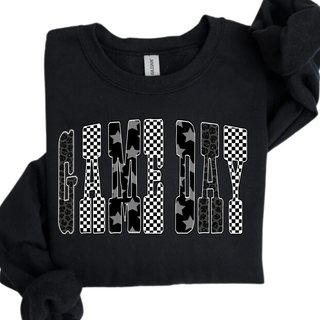 Trending Game Day Mixed Pattern Crewneck