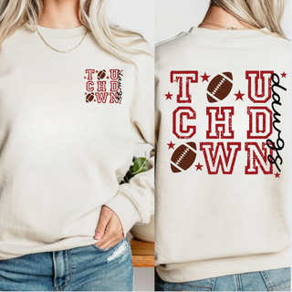 Vintage Distressed Old School Rossville Dawgs Touchdown