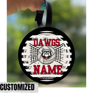 Personalized Rossville Dawgs Volleyball Bag Tag