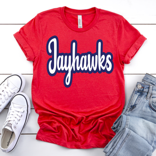Retro Script Jayhawks V2 Top (Copy)