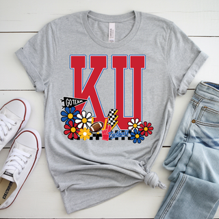 Red and Blue Football Season Top