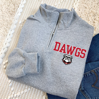 Rossville Dawgs Cadet Collar Quarter-Zip Sweatshirt V1