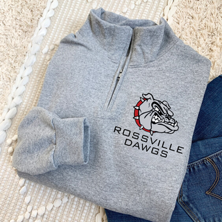 Rossville Dawgs Cadet Collar Quarter-Zip Sweatshirt V2