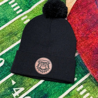 Rossville Dawgs Circle Patch Pom Beanie