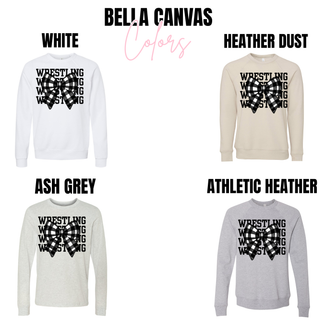 Wrestling Plaid Bow Graphic Top