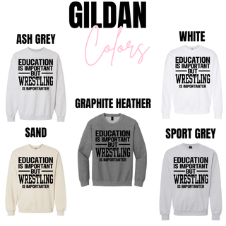 Education Is Important But Wrestling Is Importanter Graphic Top V1