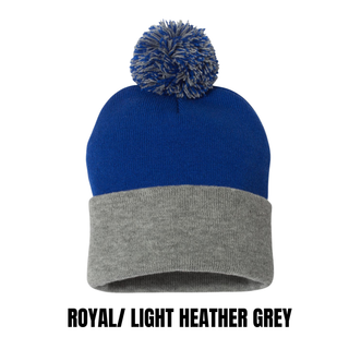 St. Marys Bears Knit Pom Beanie with Leather Patch