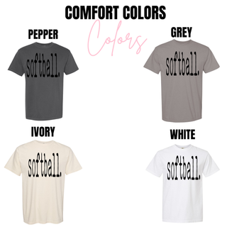 Softball Typography Top