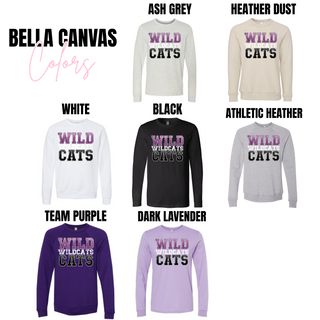 Faux Glitter Stacked Wildcats Top