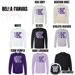 Wildcats Initial K Shirt Floral Leopard Block